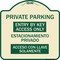 Signmission Entry by Key Access Estacionamiento Privado Acceso Con Llave Solamente Alum, 18" H, TG-1818-24092 A-DES-TG-1818-24092 - alternate 1